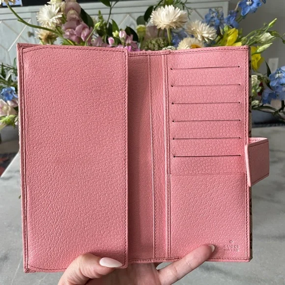Vintage Gucci pink Eclipse continental wallet - Picture 3 of 7
